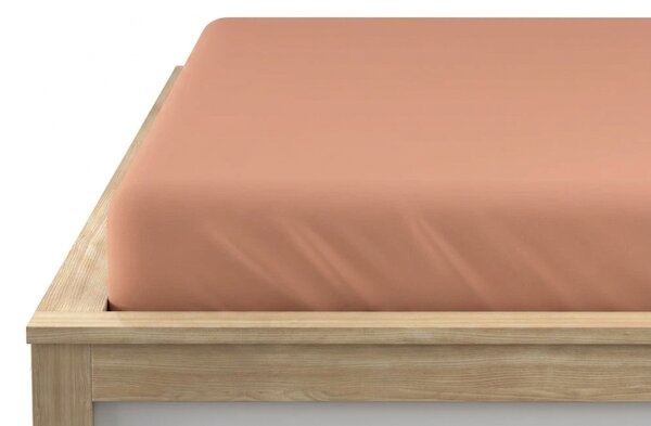 Jersey gumis lepedő BASIC barack 90 x 200 cm