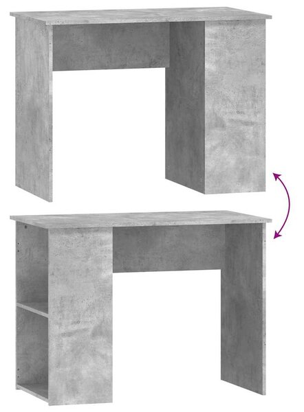 Betonszürke szerelt fa íróasztal 100 x 55 x 75 cm