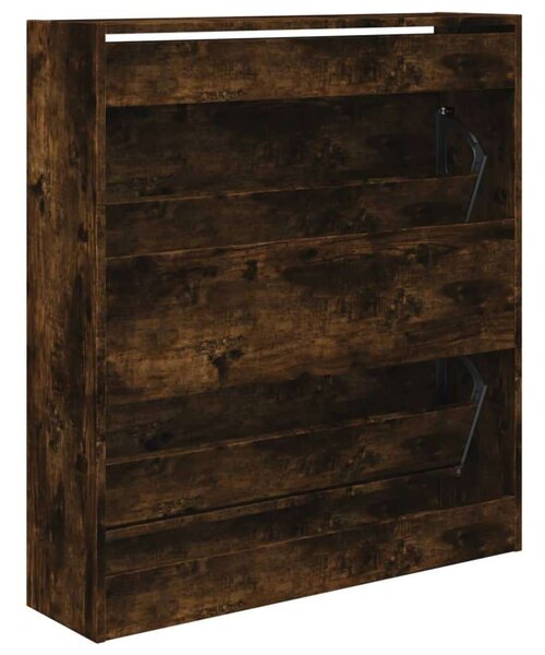 VidaXL Cipőtartó Szekrény - Füstös Tölgy - 80x21x87,5 cm