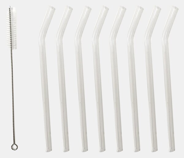 Sinsay - Üveg szívószálak tisztítókefével 9 pack - clear