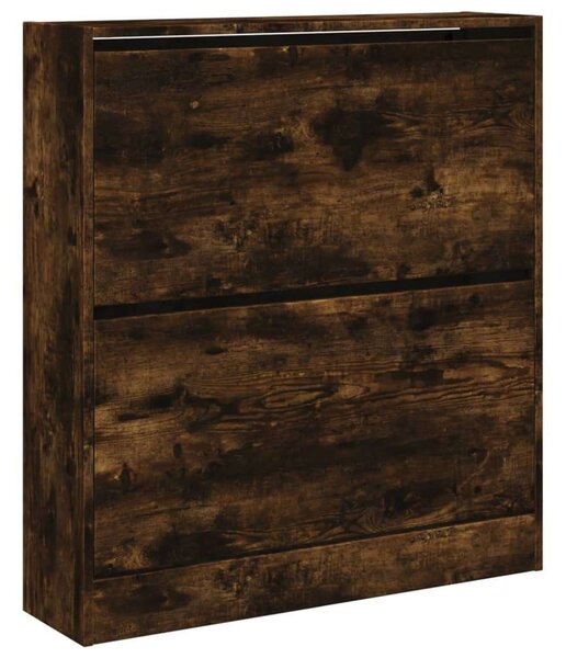 VidaXL Cipőtartó Szekrény - Füstös Tölgy - 80x21x87,5 cm
