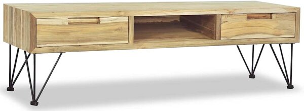 Tömör tíkfa TV-szekrény 120 x 35 x 35 cm
