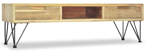 Tömör tíkfa TV-szekrény 120 x 35 x 35 cm