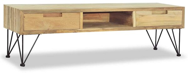 Tömör tíkfa TV-szekrény 120 x 35 x 35 cm