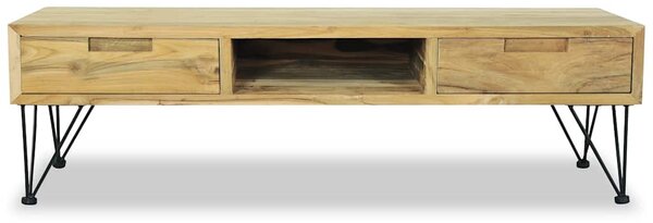 Tömör tíkfa TV-szekrény 120 x 35 x 35 cm