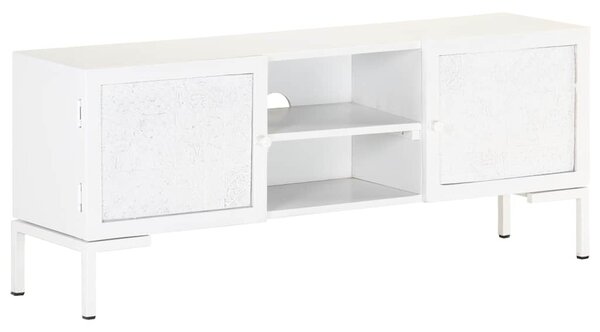 Fehér tömör mangófa TV-szekrény 115 x 30 x 46 cm