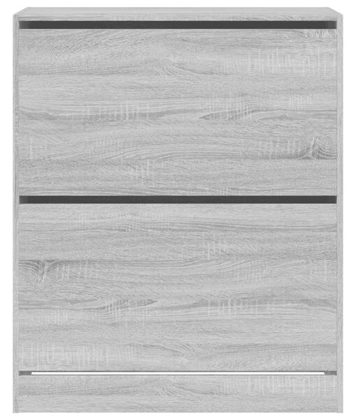 VidaXL szürke sonoma színű szerelt fa cipőszekrény 80x34x96,5 cm