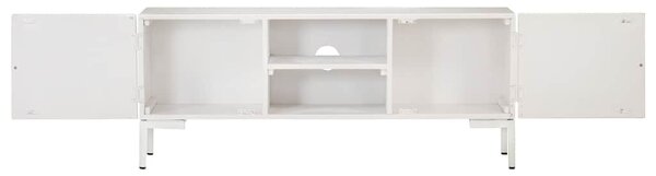 Fehér tömör mangófa TV-szekrény 115 x 30 x 46 cm