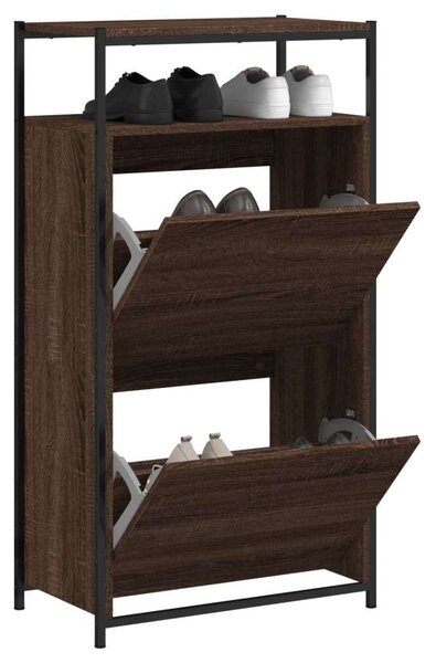 Cipősszekrény - Barna Tölgy - 60x34x112 cm