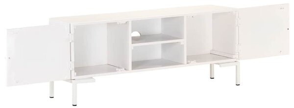 Fehér tömör mangófa TV-szekrény 115 x 30 x 46 cm