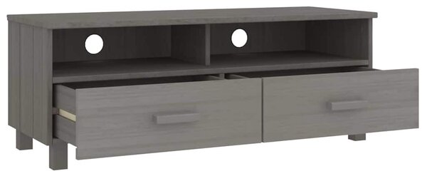 HAMAR világosszürke tömör fenyőfa TV-szekrény 106 x 40 x 40 cm