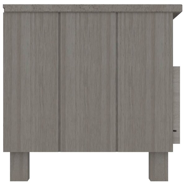 HAMAR világosszürke tömör fenyőfa TV-szekrény 106 x 40 x 40 cm