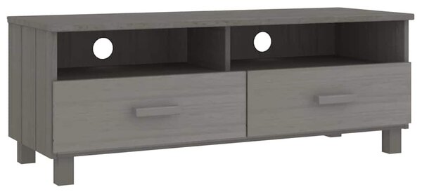 HAMAR világosszürke tömör fenyőfa TV-szekrény 106 x 40 x 40 cm