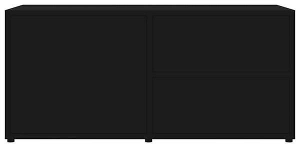 Fekete szerelt fa TV-szekrény 80 x 34 x 36 cm