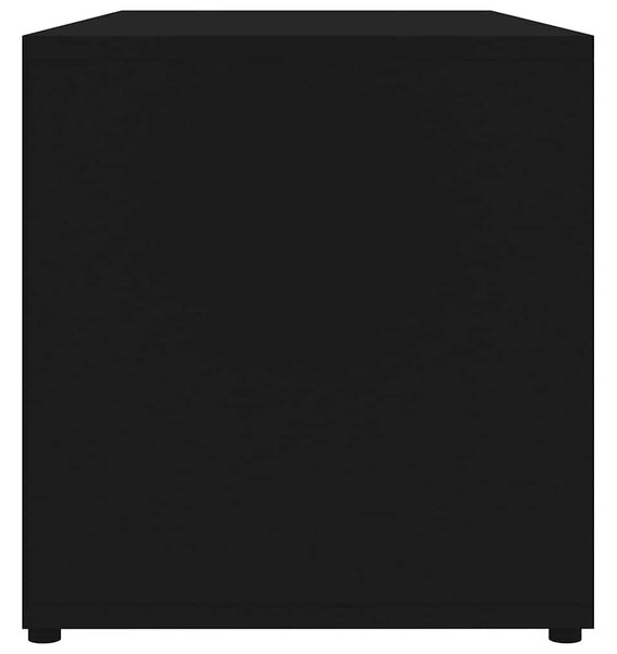 Fekete szerelt fa TV-szekrény 80 x 34 x 36 cm