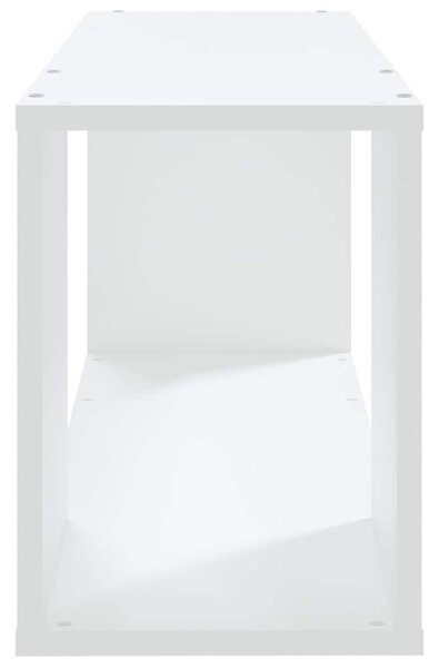 Fehér szerelt fa TV-szekrény 80 x 24 x 32 cm