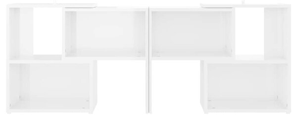 Magasfényű fehér szerelt fa TV-szekrény 104 x 30 x 52 cm