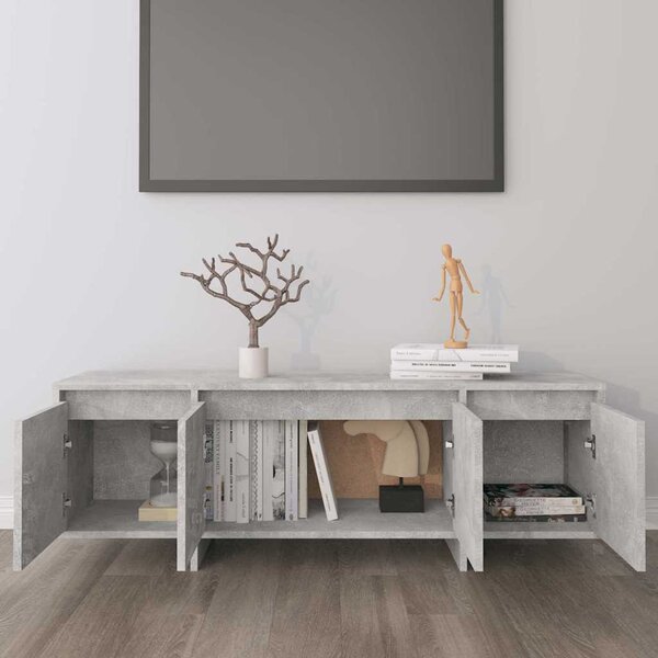 Betonszürke szerelt fa TV-szekrény 120x30x40,5 cm