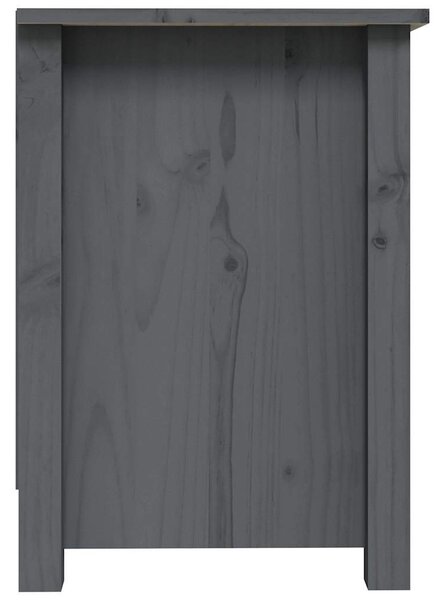 Szürke tömör fenyőfa TV-szekrény 70 x 36,5 x 52 cm