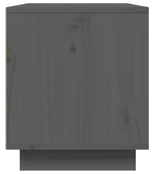 Szürke tömör fenyőfa TV-szekrény 80 x 35 x 40,5 cm