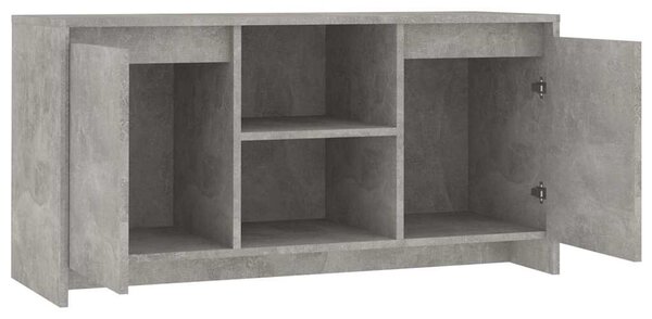 Betonszürke szerelt fa TV-szekrény 100 x 35 x 55 cm