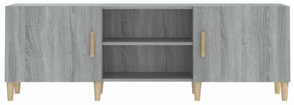 Szürke sonoma színű szerelt fa TV-szekrény 150x30x50 cm