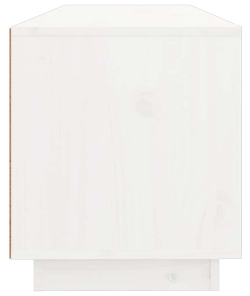 Fehér tömör fenyőfa TV-szekrény 100x34x40 cm