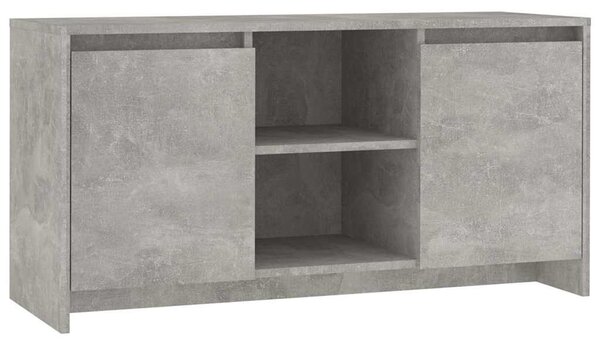 Betonszürke szerelt fa TV-szekrény 100 x 35 x 55 cm