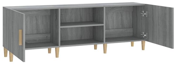 Szürke sonoma színű szerelt fa TV-szekrény 150x30x50 cm