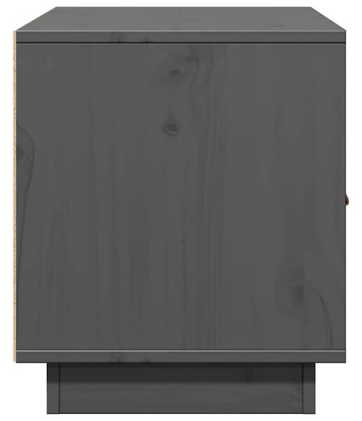 Szürke tömör fenyőfa TV-szekrény 80x34x40 cm