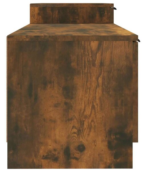 Füstös tölgyszínű szerelt fa TV-szekrény 158,5 x 36 x 45 cm