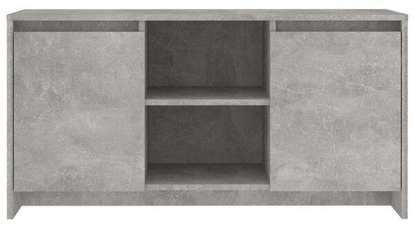 Betonszürke szerelt fa TV-szekrény 100 x 35 x 55 cm