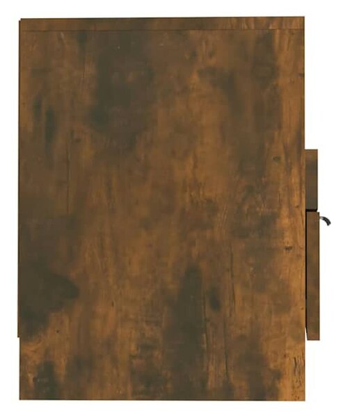 Füstös tölgy színű szerelt fa TV-szekrény 150 x 33,5 x 45 cm