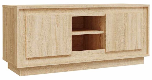 Sonoma tölgyszínű szerelt fa TV-szekrény 102x35x45 cm