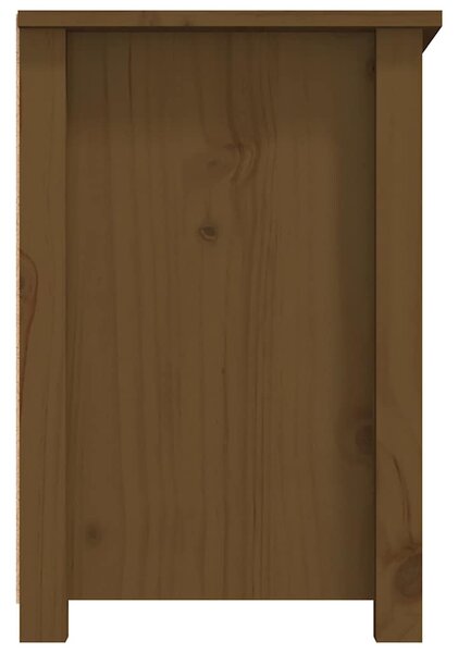 Mézbarna tömör fenyőfa TV-szekrény 79 x 35 x 52 cm