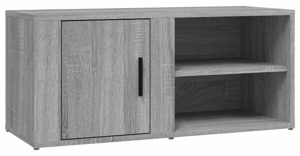 2 db szürke sonoma színű szerelt fa TV-szekrény 80x31,5x36 cm