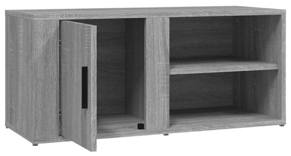 2 db szürke sonoma színű szerelt fa TV-szekrény 80x31,5x36 cm