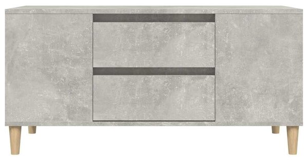 Betonszürke szerelt fa TV-szekrény 102 x 44,5 x 50 cm