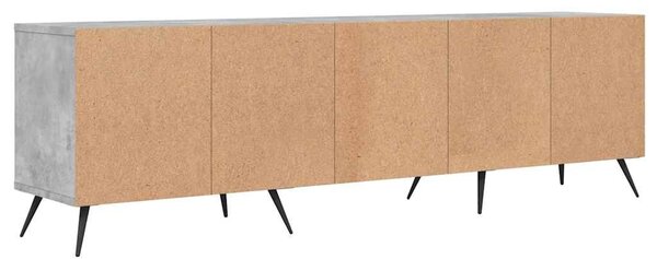 Betonszürke szerelt fa TV-szekrény 150x30x44,5 cm