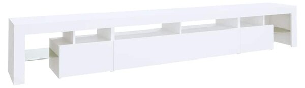 Fehér TV-szekrény LED-lámpákkal 260x36,5x40 cm