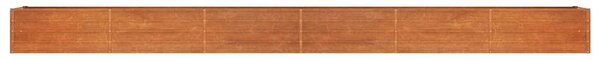 Rozsda színű corten acél kerti magaságyás 600 x 80 x 45 cm