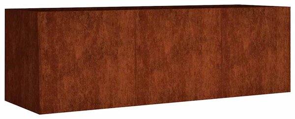 Corten acél kerti magaságyás 120 x 40 x 40 cm