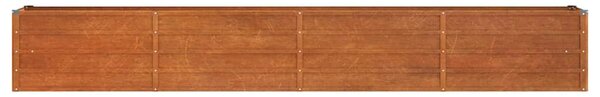 Rozsda színű corten acél kerti magaságyás 320 x 40 x 45 cm