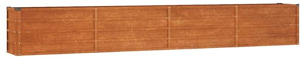 Rozsda színű corten acél kerti magaságyás 320 x 40 x 45 cm