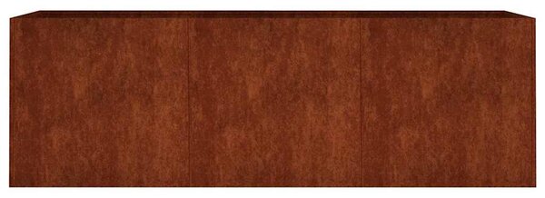 Corten acél kerti magaságyás 120 x 40 x 40 cm