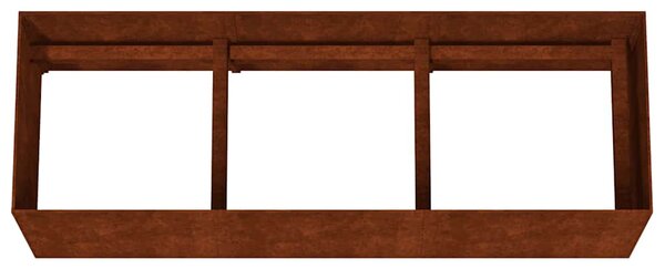 Corten acél kerti magaságyás 120 x 40 x 40 cm