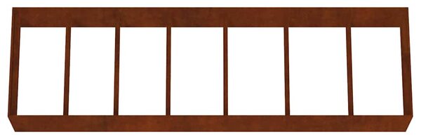 Corten acél kerti magaságyás 280 x 80 x 40 cm