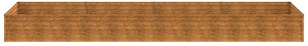 Corten acél kerti magaságyás 387x100x36 cm