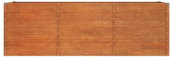 Rozsda színű corten acél kerti magaságyás 240 x 80 x 77 cm