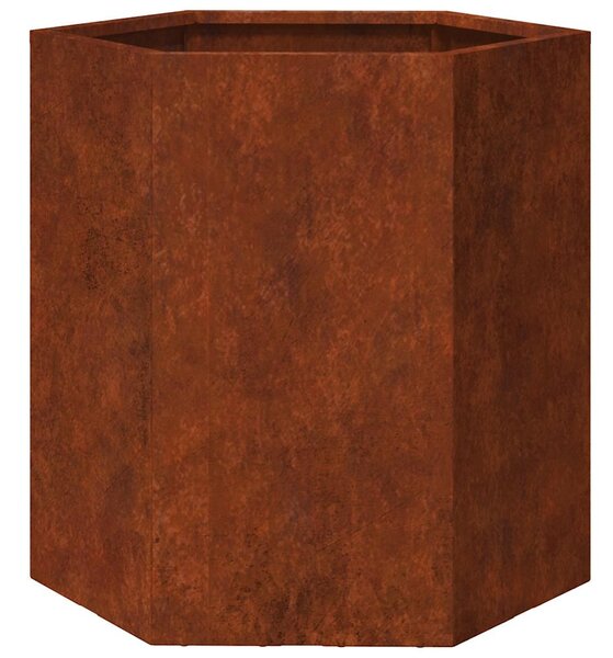 Rozsda színű corten acél növénytartó 40 x 40 x 45 cm